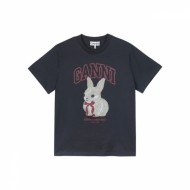 GANNI 베이직 코튼 저지 티셔츠 A1050061