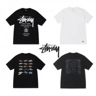 스투시 반팔 티셔츠 오버핏 월드투어 픽업 비치 하우스 아워레가시 서프맨 언더셔츠 피그먼트